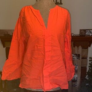 Ann Taylor Vibrant Orange Blouse